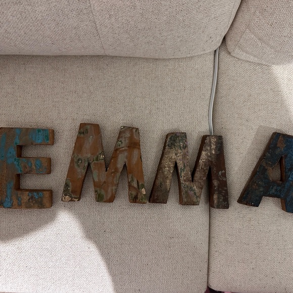 Other - Solid Wood Rustic Letter Set - "Emma"